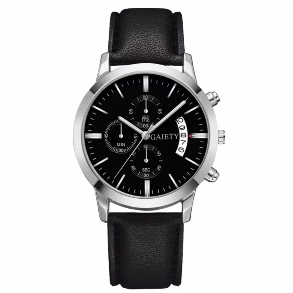 Men’s Leather Band Quartz Wristwatch